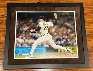Mason Miller SD Padres Signed Autographed 16x20 Framed & Brown Matted Photo LGC COA