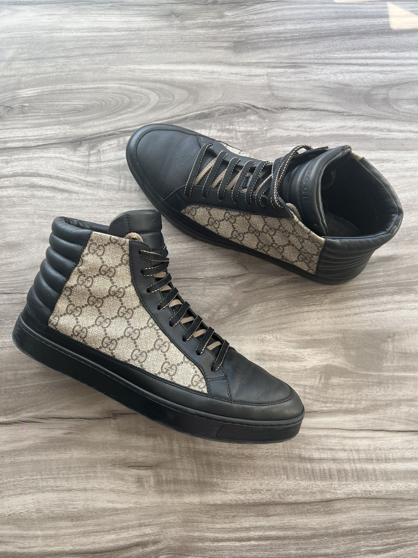 GUCCI GG Supreme Hightop Monogram Size 11 US (10 Gucci) Mens