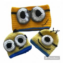 Minions  Custom Knit Hats and Scarf 