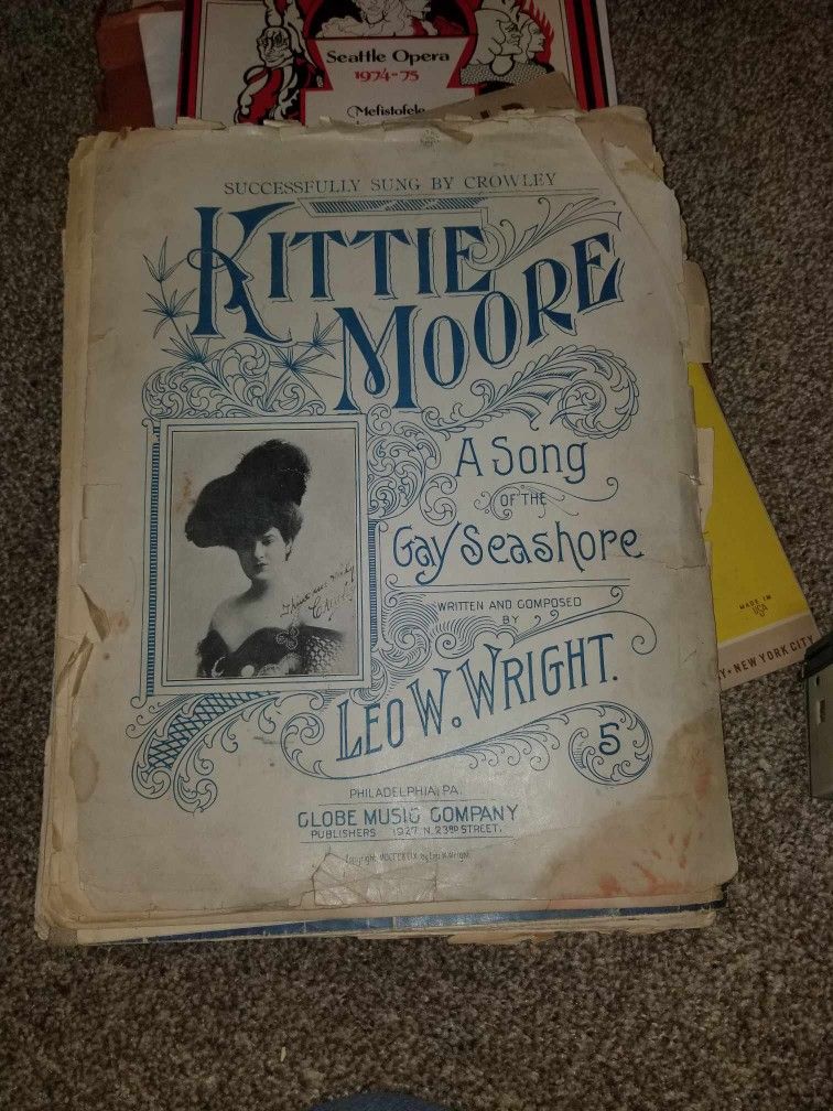 Old Vintage Sheet Music And Reel