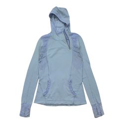 Lululemon Alpine Run Pullover Hoodie Sz 4 Womens 1/4 Zip Jacket Blue Sweatshirt