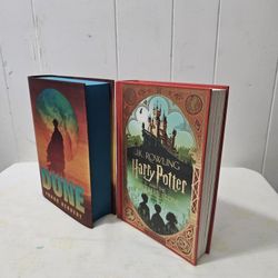 Harry Potter Sorcerer's Stone J.K.Rowling MinaLima Pop Up Edition Hardcover, Dune Deluxe Edition By Frank Herbert Hardcover 2019 $20 Each 