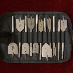 11 Pc Spade Flat Paddle Drill Bit Set 