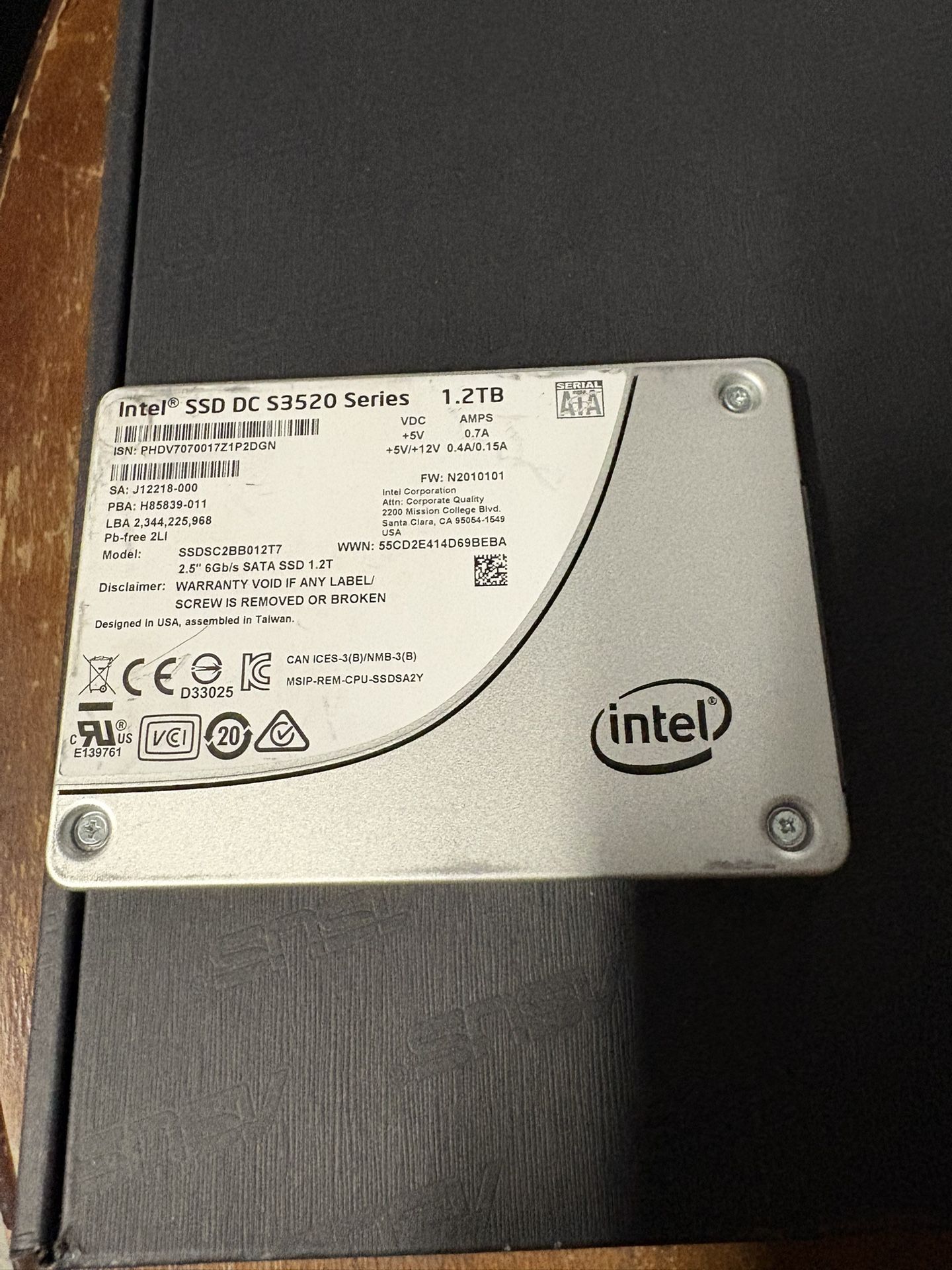 Intel 1TB SSD STORAGE