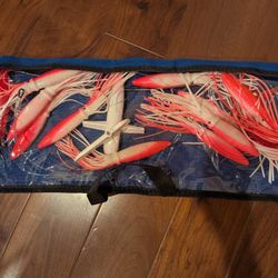 Spreader Bar - Chatter Lures 19".  Side Tracker - 9" Floating Squid