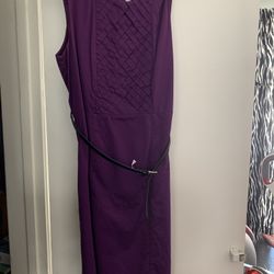 Petite Purple Cotton Dress