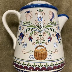 Vintage DEMDACO 2003 Oma's House Teapot /Coffee Pot  Designed by Heinrich Leonard 