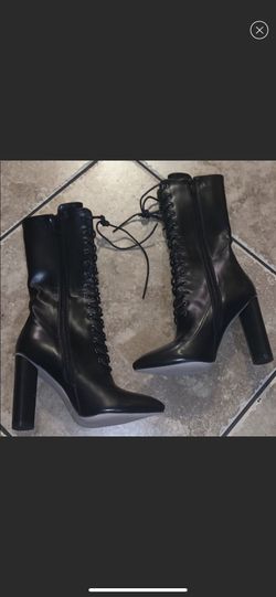 Black lace up boots SZ 7