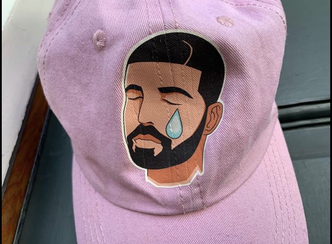 Emo DRAKE Crying hat (hip-hop streetwear)