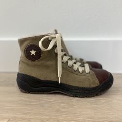 Rare Vintage 80s Leather Suede Converse All Star Shoes Mens 7.5 Womens 9