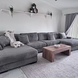 Gray sectional sofa couch sala