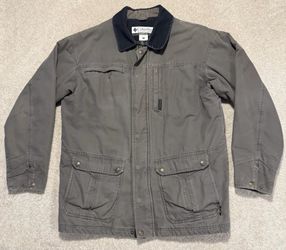 COLUMBIA CANVAS  JACKET MENS  L WOOL FLANNEL