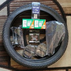 NEW Bicycle Bmx Parts Bundle 20" Black