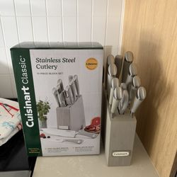 CUISINART 11-PIECE STAINLESS STEEL KNIFE SET – MUST SELL 