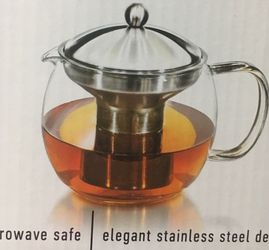 Elegant Teapot Kettle with Warmer - Glass Tea Maker Infusers