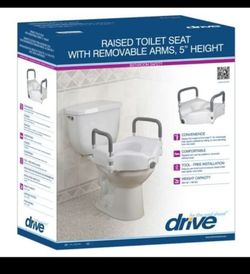Toilet Seat with Removable Padded Arms, Standard Seat