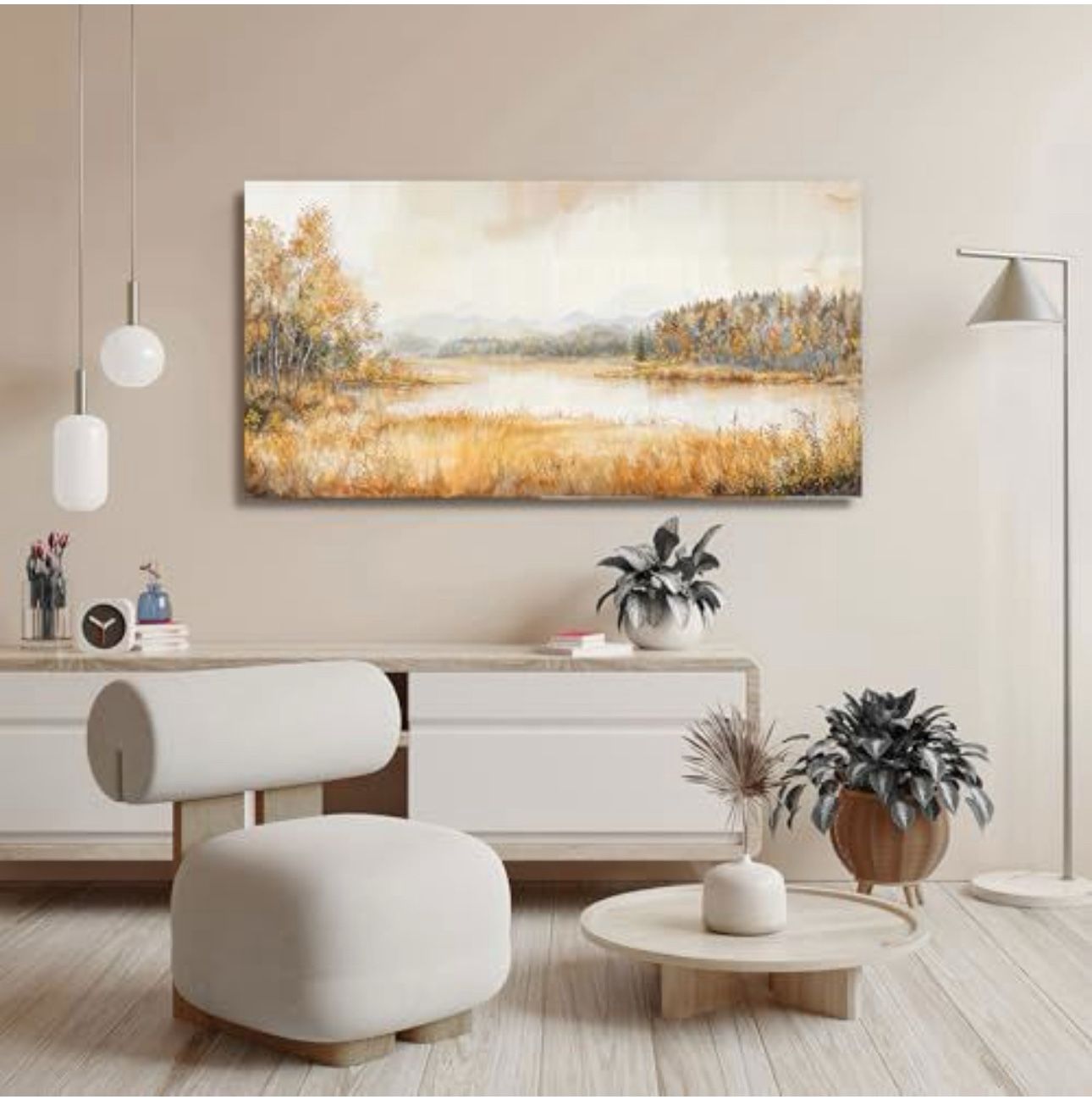 KUPTEU Canvas Wall Art Decor Wall Art Pictures for Living Room Coastal Landscape Art Prints