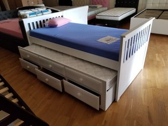 Trundle bed with storage