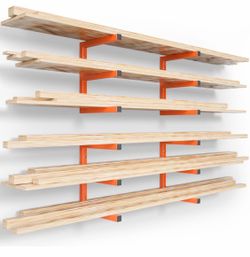 Heavy‑Duty Wood Organizer & Lumber Storage Rack — 6 Levels, 1200‑lb Capacity