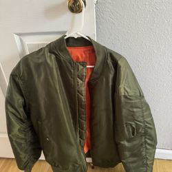 Green Bomber Jacket 