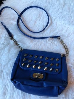 Crossbody blue purse