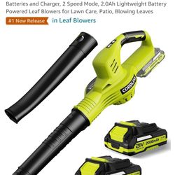 New LAZYBOI cordless leaf blower with 2 batteries