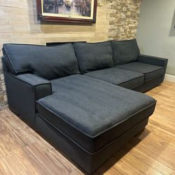 FREE DELIVERY- Modern Deep Grey Sectional Sofa