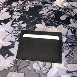 GUCCI BLACK MATTE JUMBO GG CARDHOLDER 