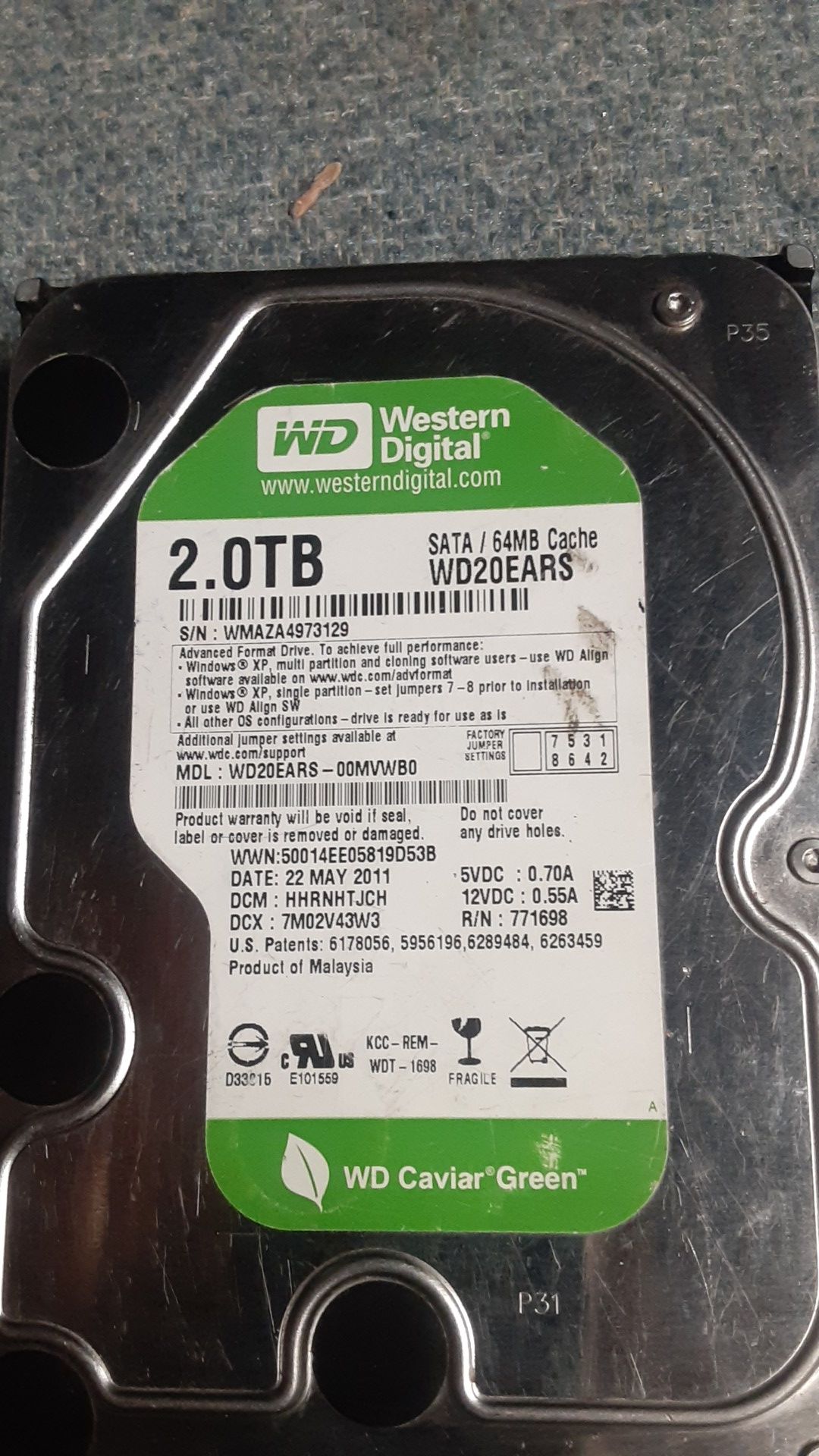 2.0TB Hard drive