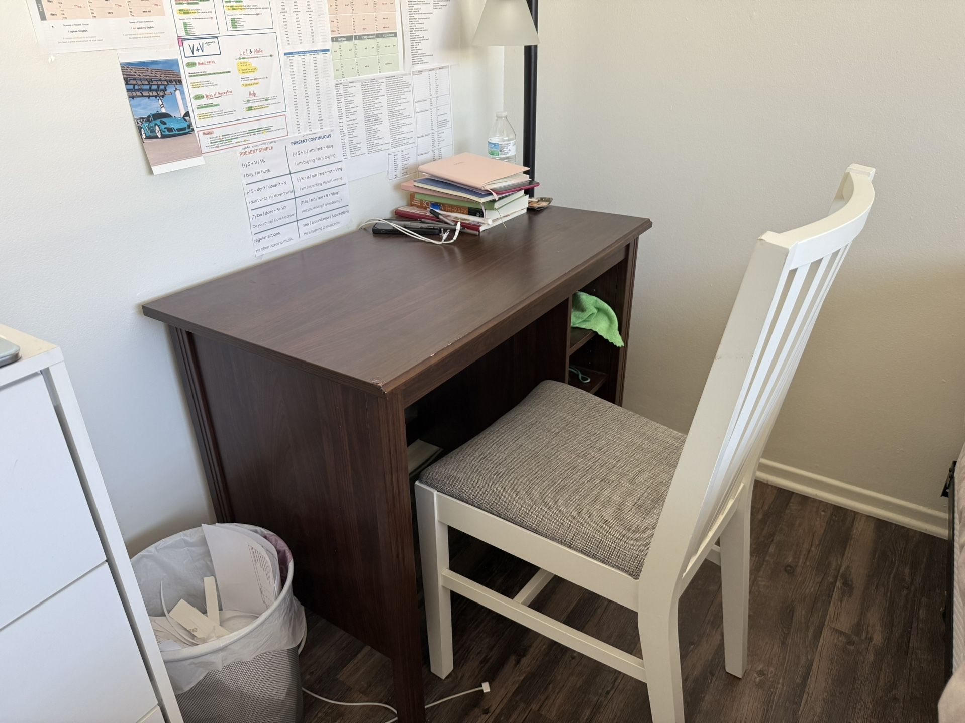 Compact Writing Desk - 35"x20", Perfect for Small Spaces