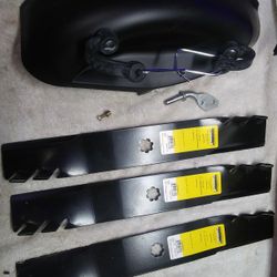 John Deere 48 Inch Deck Mulching Cover Plus Three Predator Mulching Blades