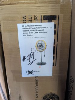 20 inch Outdoor Misting Pedestal Fan