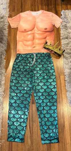 King Triton Mermaid Poseidon Halloween Costume Size Men’s Medium