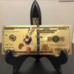 Daisy Duck (Disney) 24k Gold Foil Plated Banknote