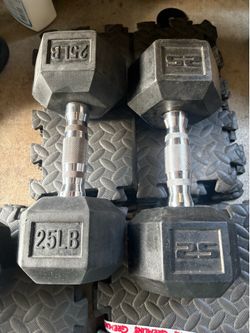 25 lb Hex Dumbbell Pair