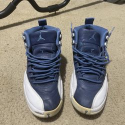 Air Jordan 12 Blue White Size 7.5