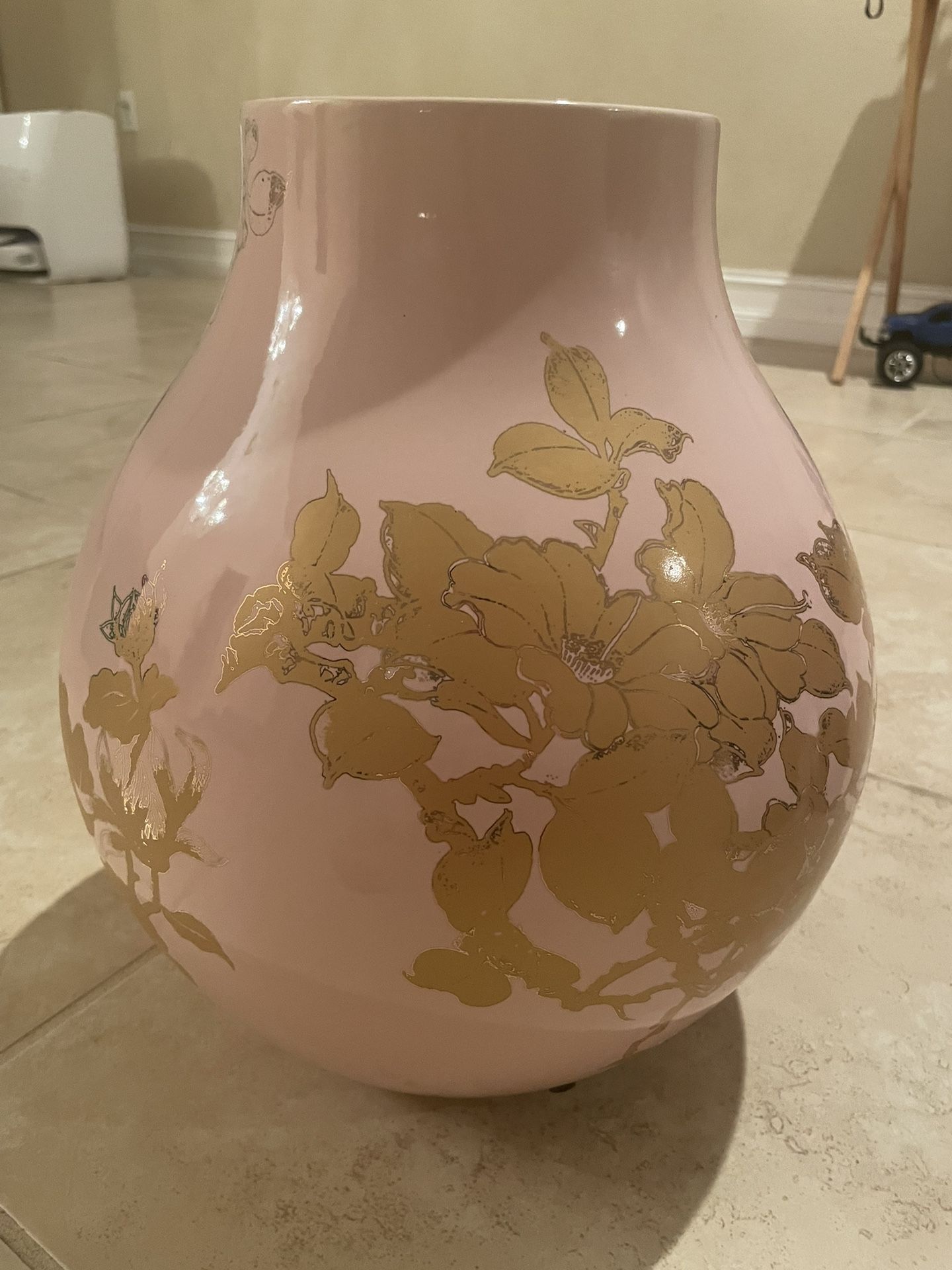Ikea Hella Jongerius ASIA Pink & Gold Vase Jonsberg Collection Large