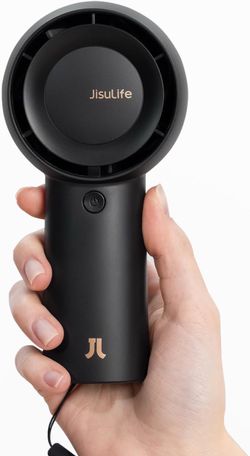 JISULIFE Portable Handheld Turbo Fan 18H Max Cooling Time, 6000mAh Rechargeable