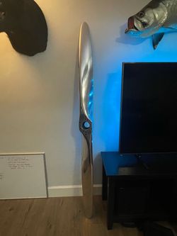 Polished airplane propeller