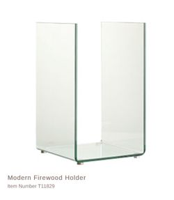 Glass firewood holder hot sale