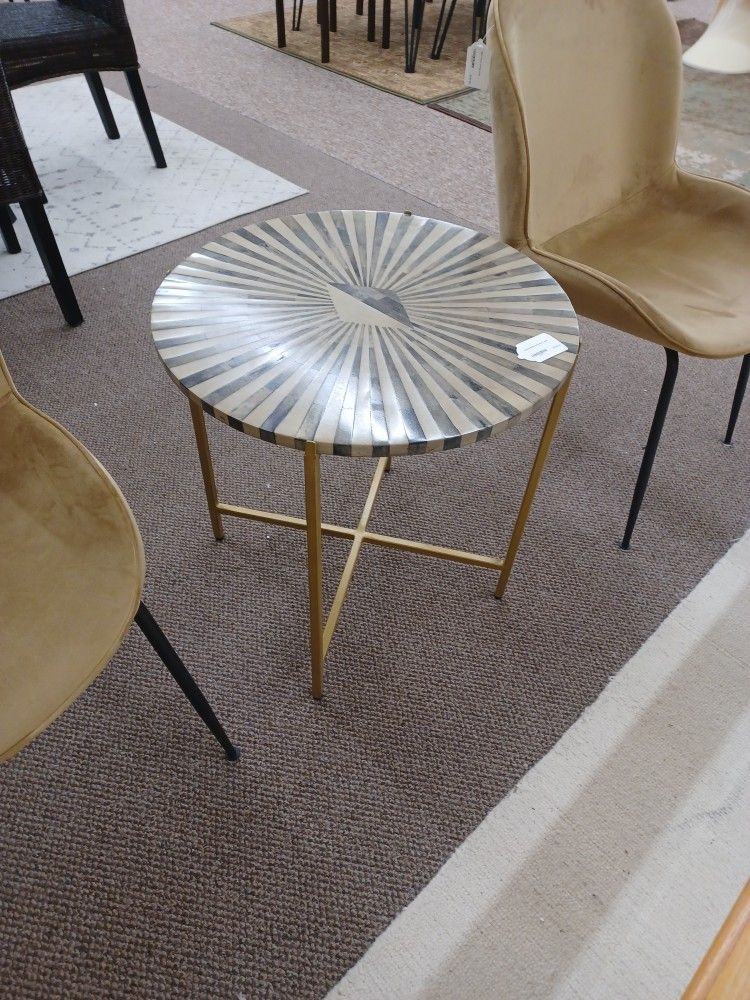 Prima Bone Inlay End Table