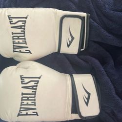 boxing gloves white and black from everlast