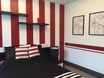 bed frame and bedside drawers