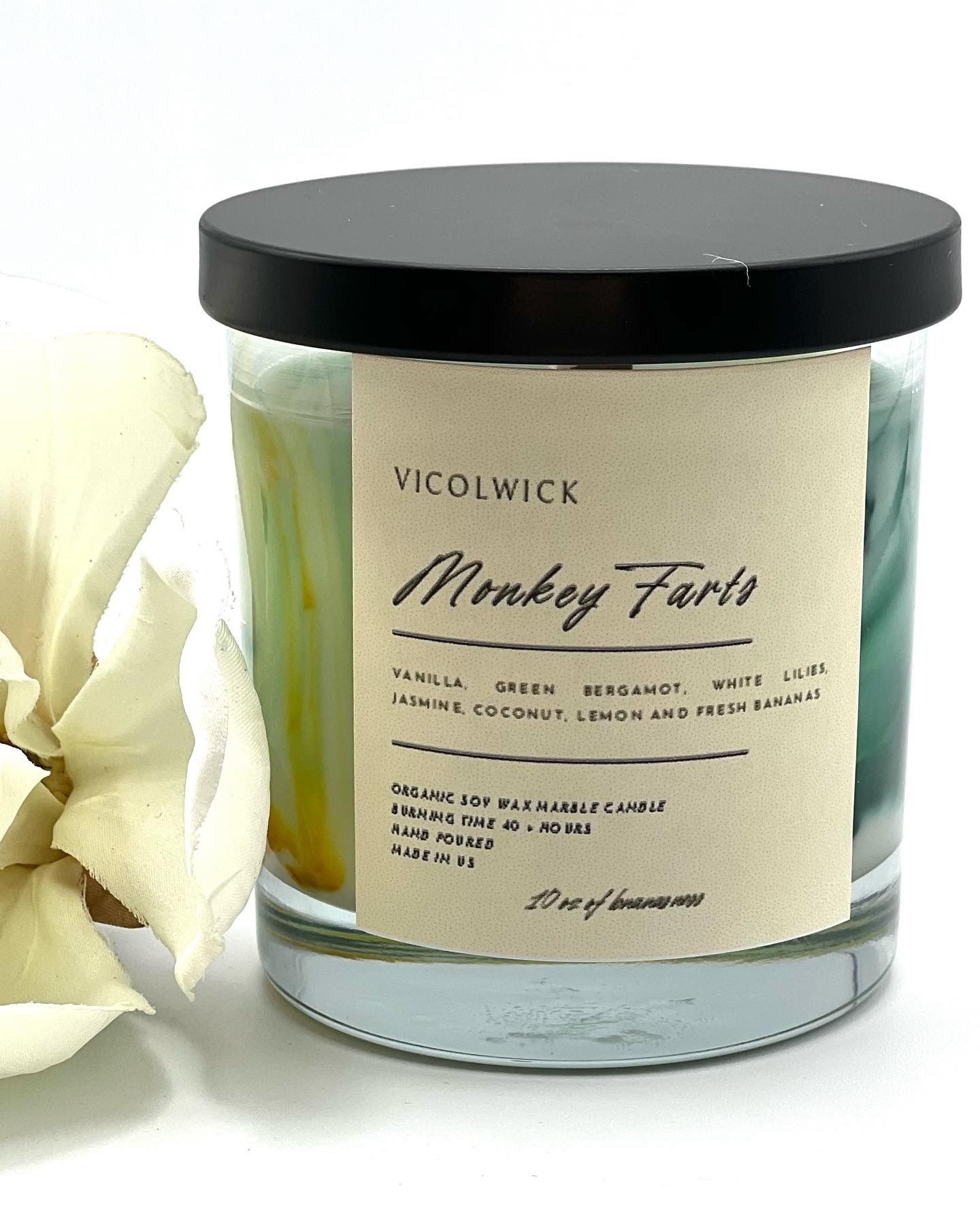 Scented Soy Candle Monkey Farts Premium Scent