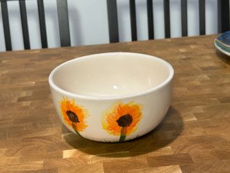 Hand painted Sunflower Bowl