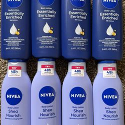 NEW $3.50 each or (8) for $25 - NIVEA Body Lotion - 8.4 oz  Available: (4) of each type (I didn’t update the picture)   Keep your skin soft, smooth, a