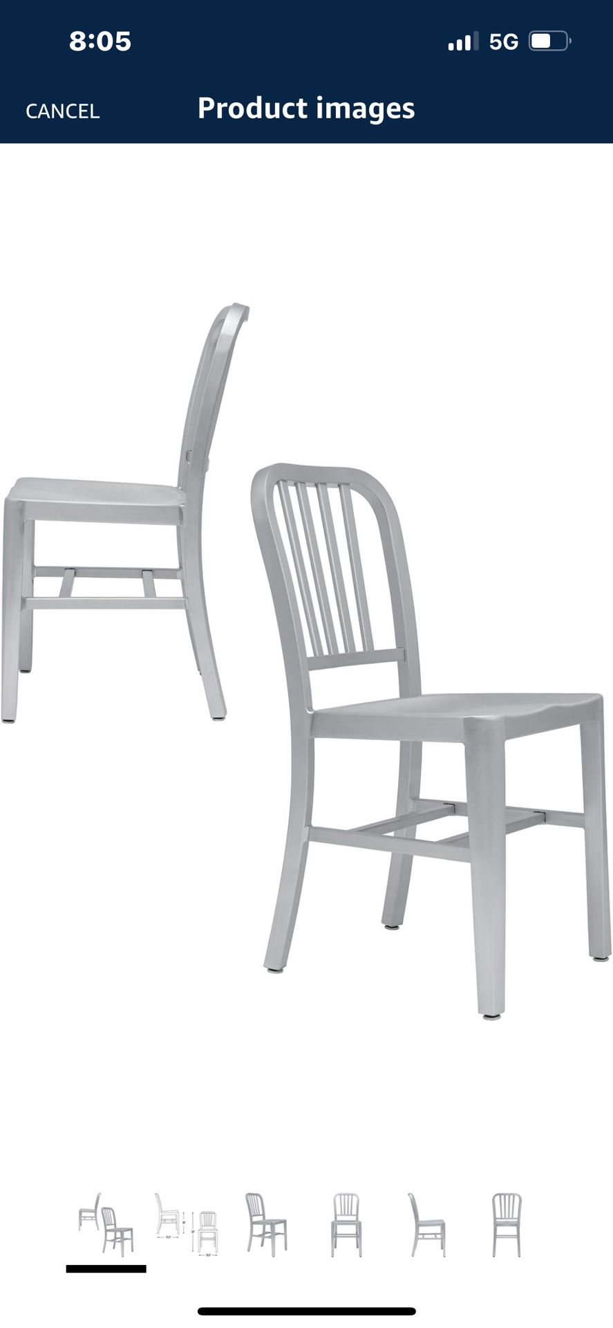 Two Aluminum Chairs Clean 