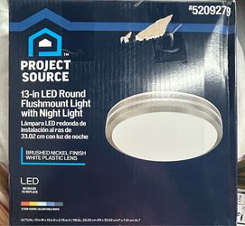 Flashmount light with night light