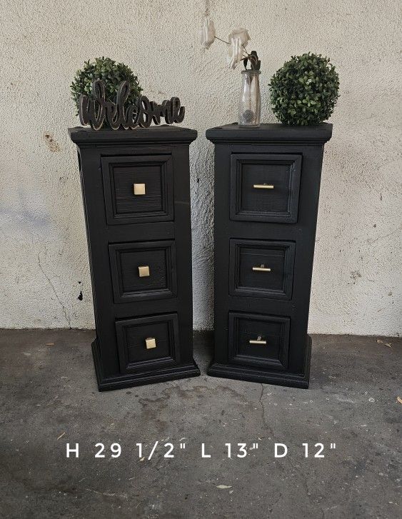 Black Farmhouse Nightstands