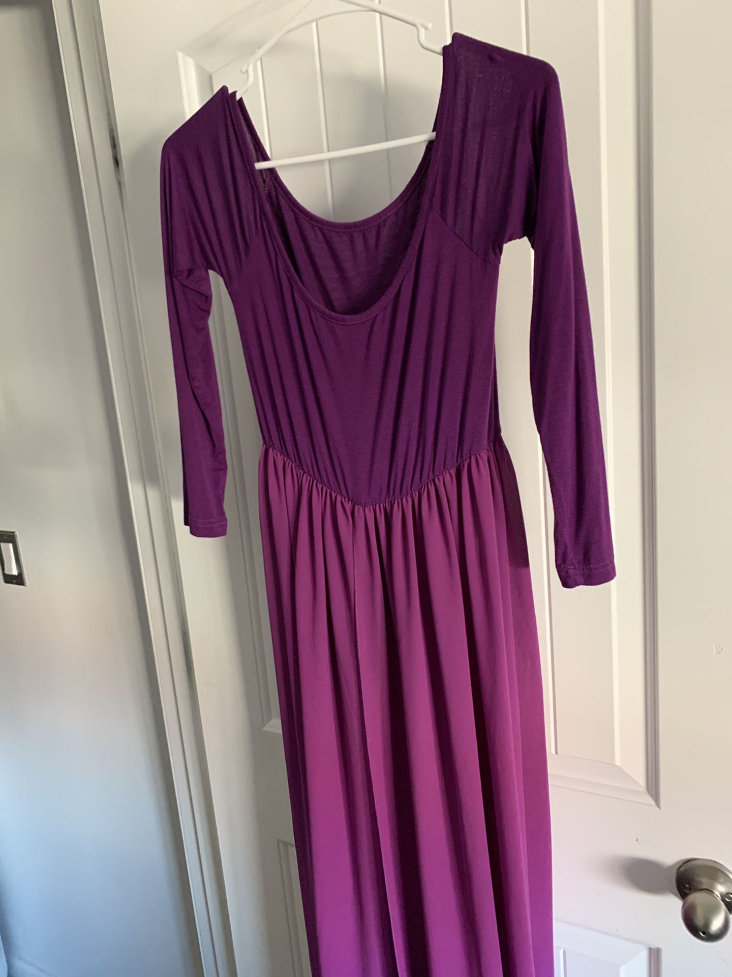 Purple maternity dress